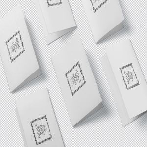 折叠式名片设计效果图样机模板 Folded Business Card Mockup插图6