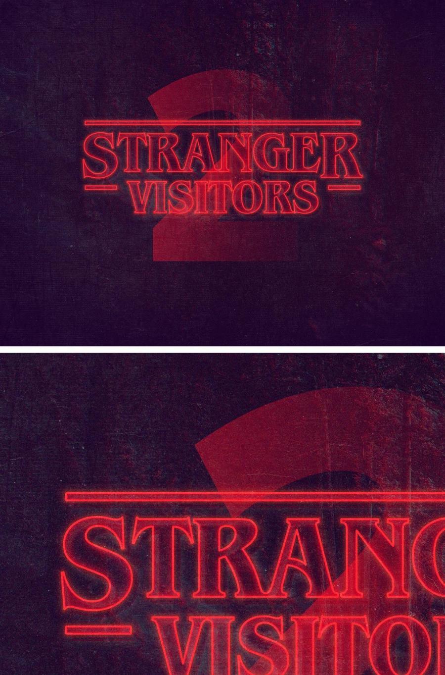 一个很赞的字体效果 Stranger Things PS Text Style