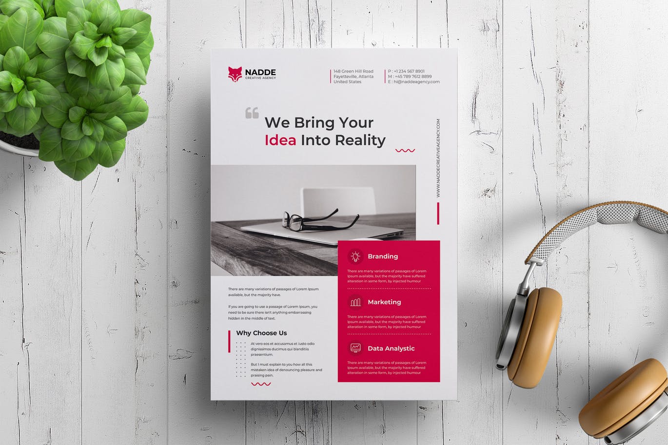 企业商务合作传单设计模板 Corporate Flyer