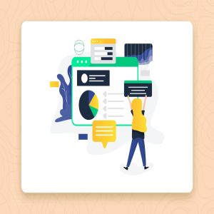 数据分析主题扁平设计风格矢量插画 Data Analysis flat vector illustration concept