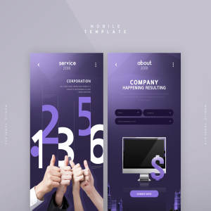 商业/企业手机APP应用页面演示模板