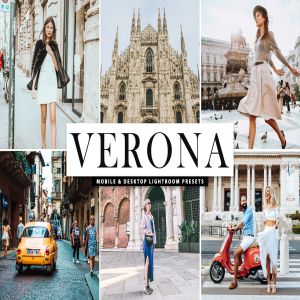 旅游街景拍摄后期处理暖色系调色LR预设 Verona Mobile & Desktop Lightroom Presets