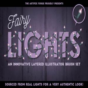 彩色小灯彩灯图案AI笔刷 Fairy Light Brushes