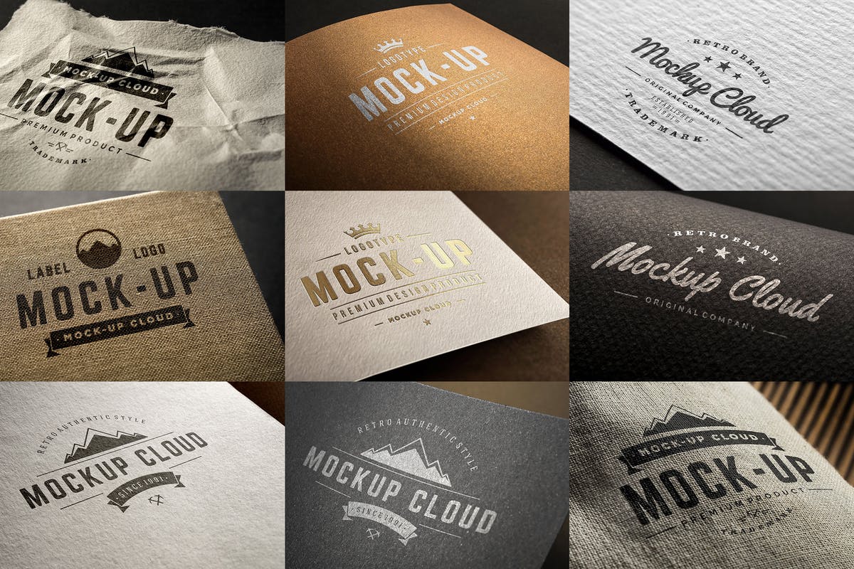 徽标Logo印刷效果展示样机合集 Logo Mockup Set