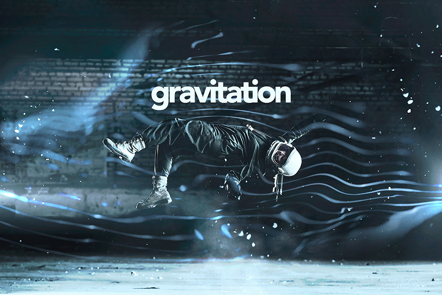 炫酷动感烟雾PS动作 gravitation