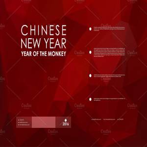 中国新年主题配色画册模板 Chinese New Year Brochures