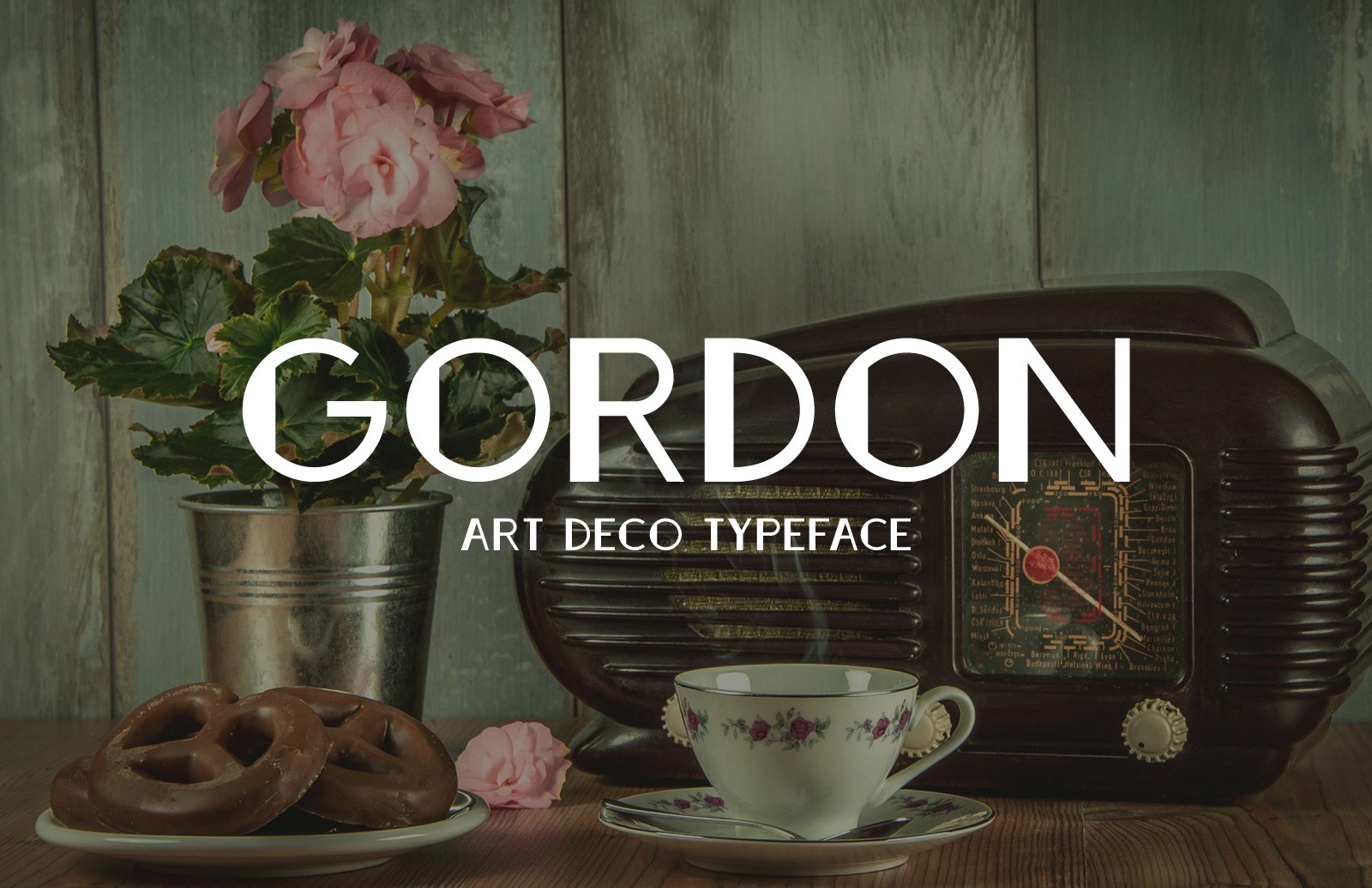 无衬线艺术字体 Gordon – Art Deco Typeface