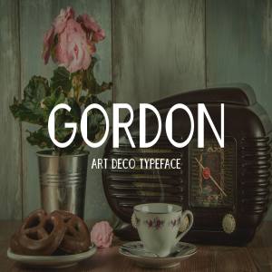 无衬线艺术字体 Gordon – Art Deco Typeface