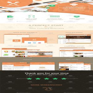 一套精美的食物类移动端APP UI模板下载[PSD]
