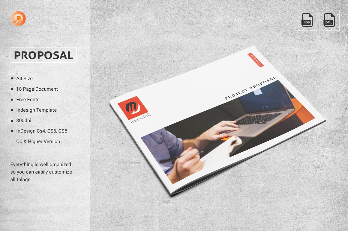 A4尺寸高端时尚的商务提案画册楼书杂志手册设计模板