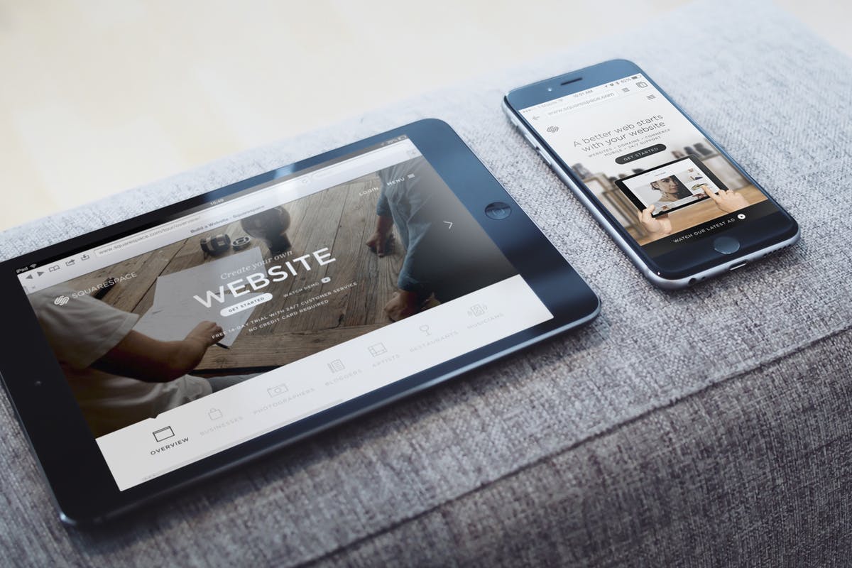 响应式网站设计案例演示多设备样机模板 Responsive Web App Display Mock-Up