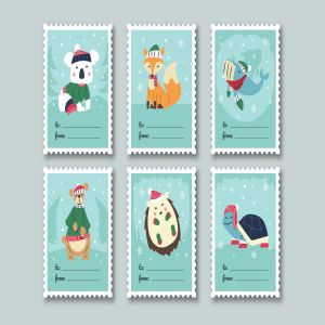 手绘设计风格圣诞节贺卡设计模板合集v1 Hand Drawn Christmas Cards Collection