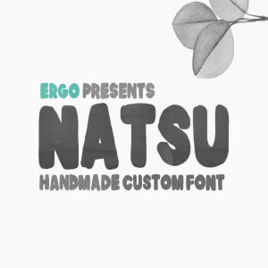 英文正楷笔刷画笔字体 Natsu Free Font