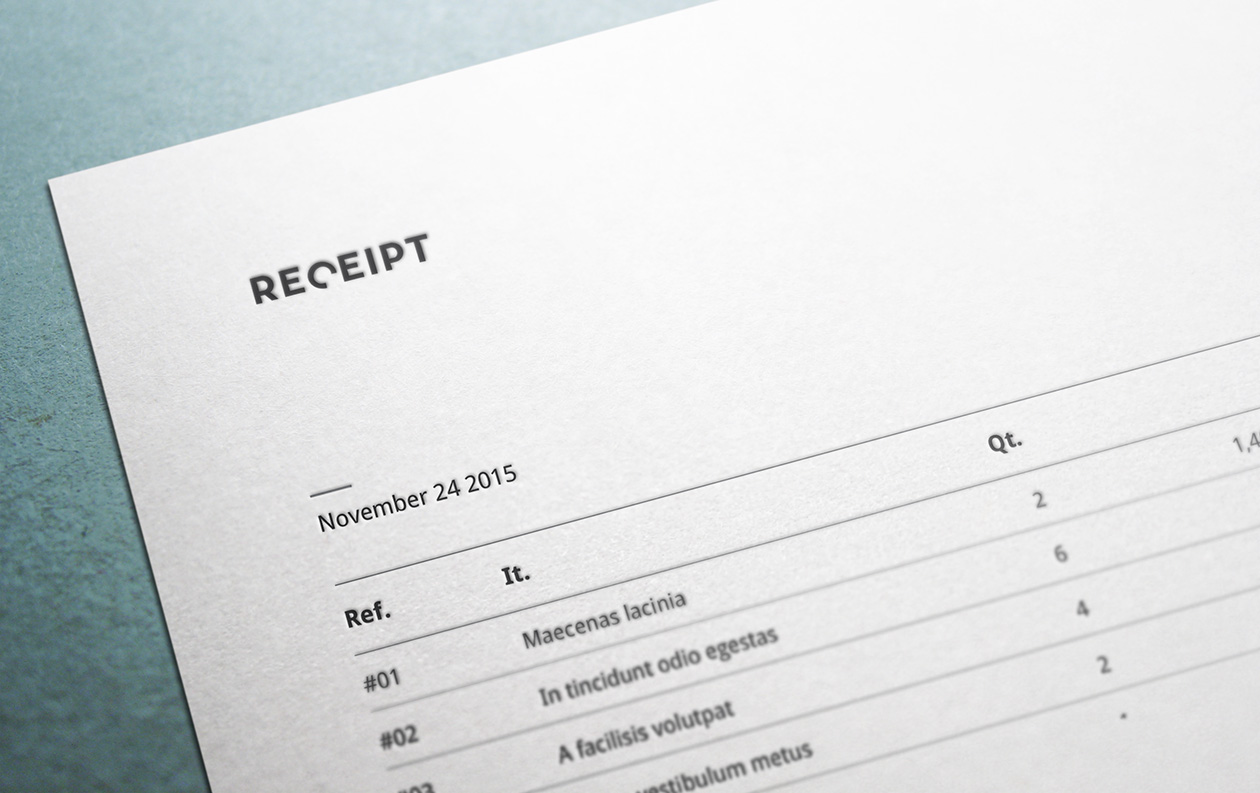 企业收据销售票据设计模板素材 Receipt Template Design