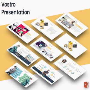 个人履历/简历职员介绍PPT幻灯片模板 Vostro – Powerpoint Template