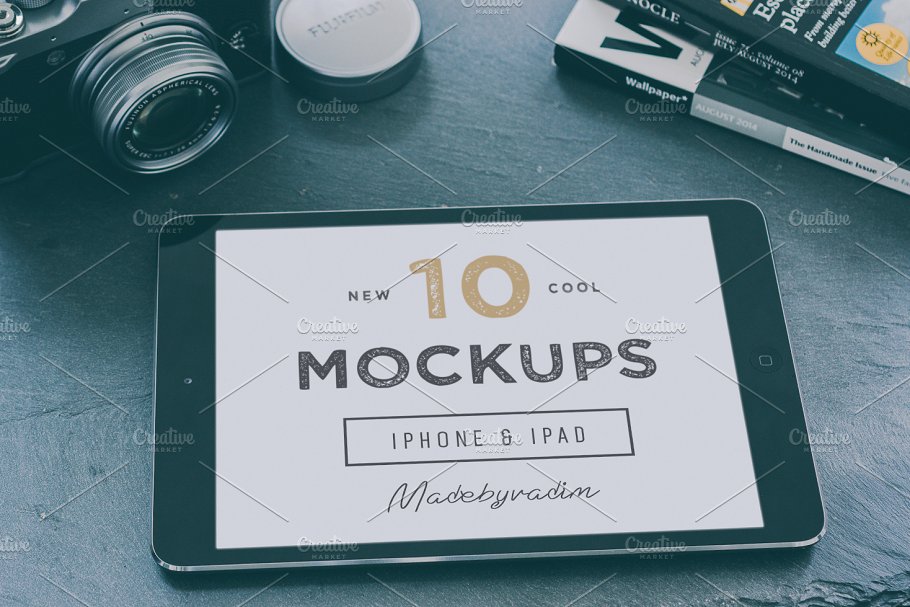 10款超酷场景 iPad & iPhone 样机 10 Cool iPad & iPhone mockups