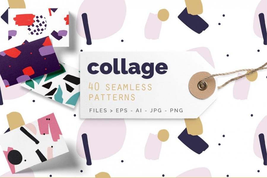 40款抽象图形多彩图案背景纹理 Abstract Colorful Patterns