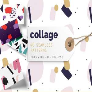 40款抽象图形多彩图案背景纹理 Abstract Colorful Patterns