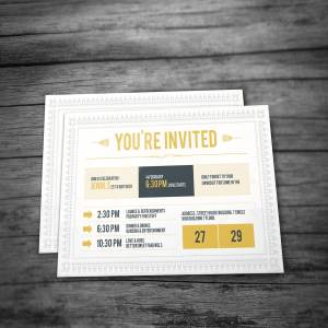 独特的明信片样式邀请函设计模板 Invitation Postcard