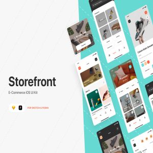 一流设计素材网下午茶：完美的创意电商APP UI KIT套装下载[Sketch,Fig]
