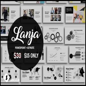 极简主义业务展示类幻灯片模板下载Lanja Multipurpose Presentation[key,pptx]