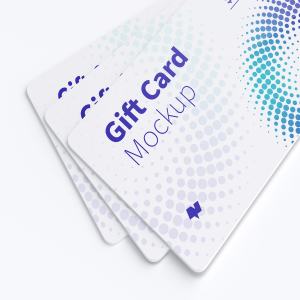 礼品积分卡外观设计样机模板08 Gift Card Mockup 08