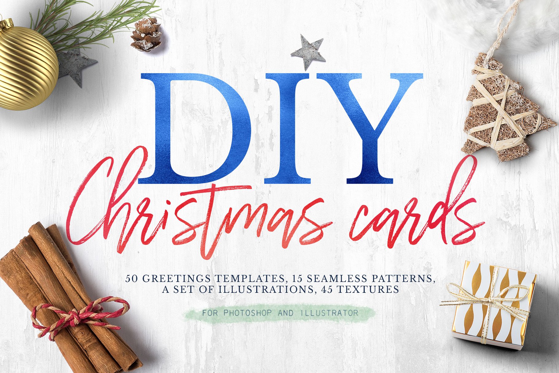 圣诞节主题设计物料设计素材[3.24GB] Christmas Greetings 2017