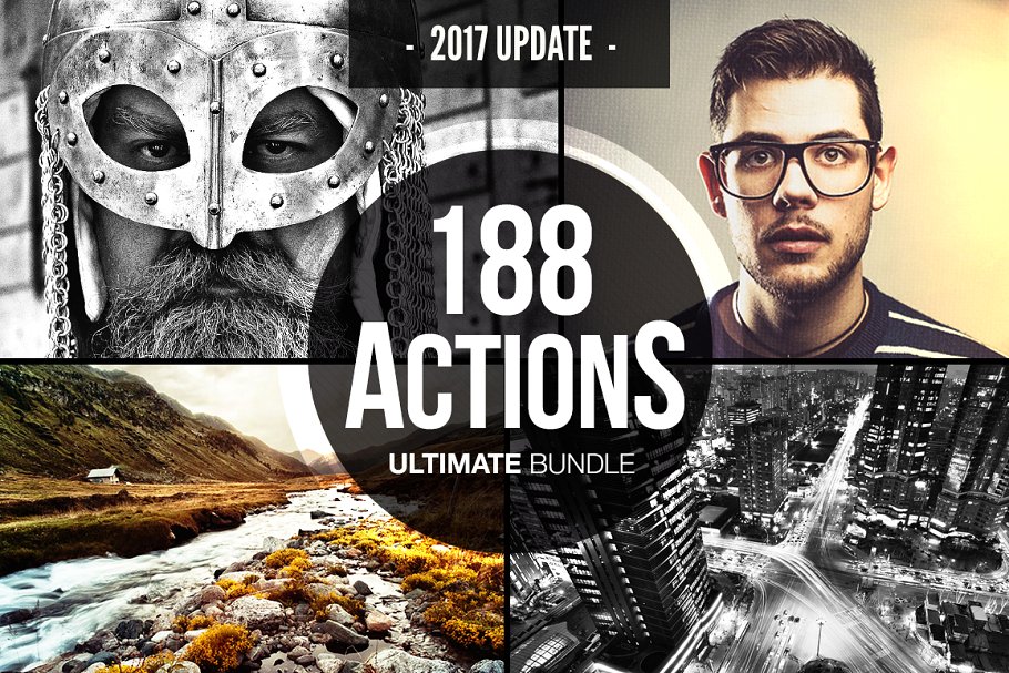188个炫酷照片特效处理PS动作大包 188 Actions Ultimate BUNDLE by Tom Anders
