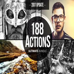 188个炫酷照片特效处理PS动作大包 188 Actions Ultimate BUNDLE by Tom Anders