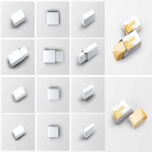 高品质的时尚香皂肥皂VI样机展示模型mockups