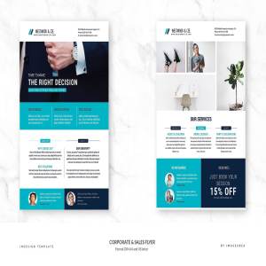 商务促销活动宣传传单模板 Corporate & Sales Flyer