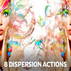 8款炫彩人像消失特效照片处理动作 8 Dispersion Actions for Photoshop