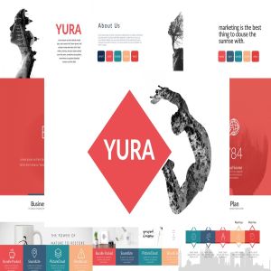 现代简约创意PPT幻灯片模板素材 YURA Powerpoint Template