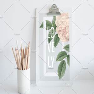 办公文具剪贴板样机 Clipboard Mockup | Square Format