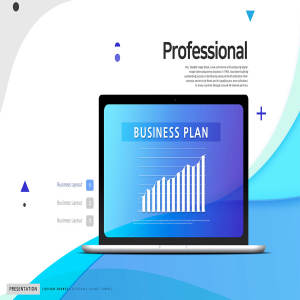 商业计划业务演示主题海报psd模板