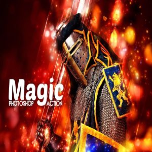 一款梦幻光线的人物照片特效PS动作 Magic Photoshop Action
