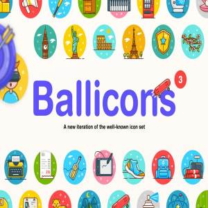 250枚创意多彩图标合集 Ballicons 3 Icon Pack