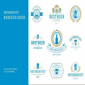 啤酒节主题Logo徽标模板/设计元素 Oktoberfest big bundle插图16
