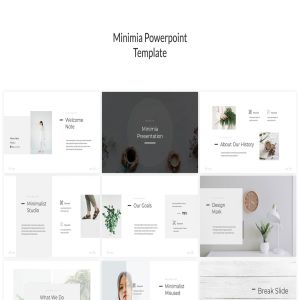 极简设计风格多图PPT模板 Minimia – Powerpoint Template