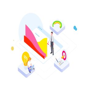 财务规划金融主题等距概念插画v2 Financial Planning Isometric Illustration – FV