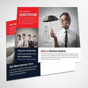公司业务明信片模板 Corporate Business Postcard Template