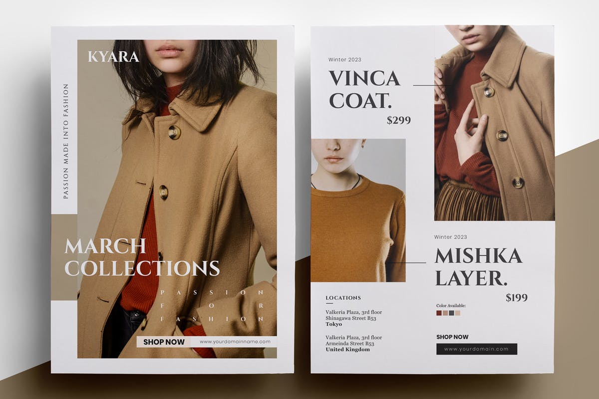 时尚服饰折扣促销广告海报传单模板 Fashion Flyer