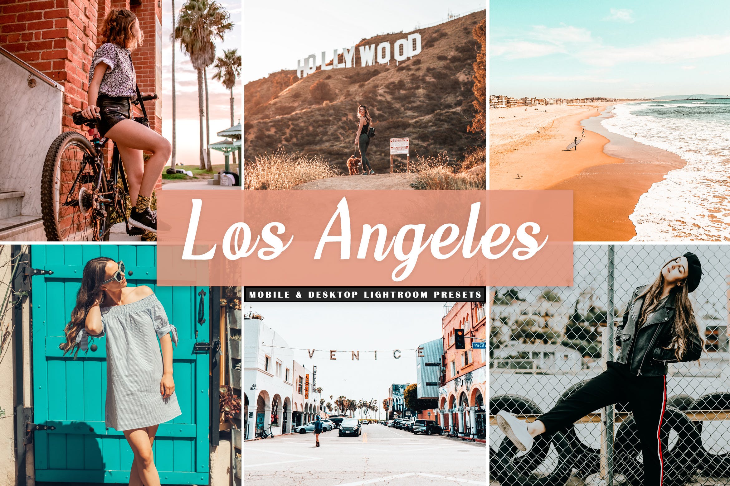 阳光美景照片后期调色处理LR暖色调预设 Los Angeles Mobile & Desktop Lightroom Presets