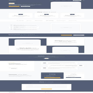 APP及网页着陆页模板及线框图 AppStarter Website Template  [PSD, Sketch]