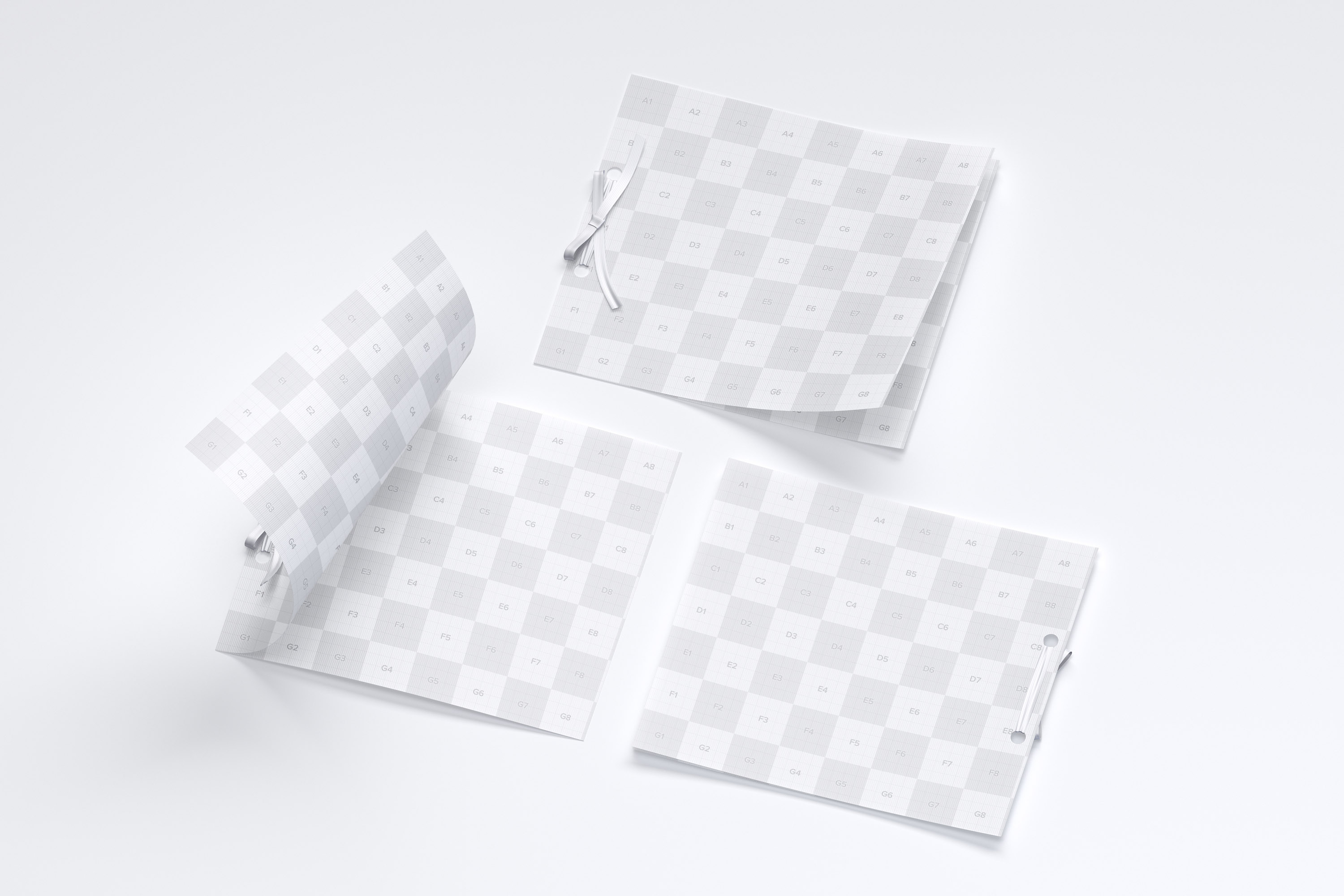 婚礼邀请函封面&内页设计样机模板 Wedding Card Mockup, Covers and Inner Pages