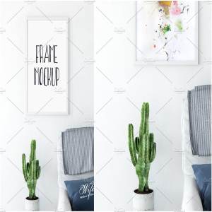 居家室内相框画框样机 Scandi Interior Frame Mockup – 03