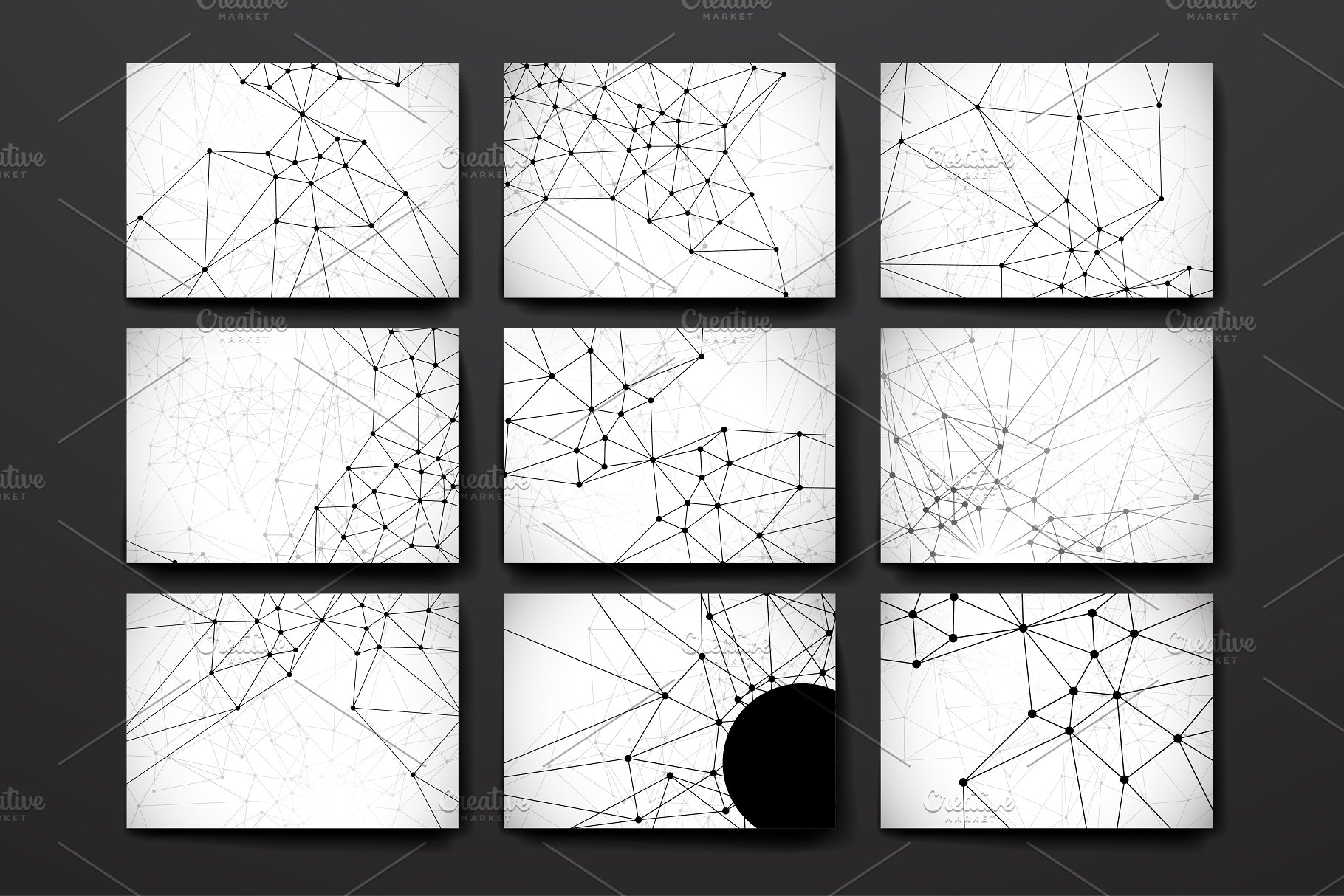分子结构几何图形背景素材 Molecular Templates and Backgrounds