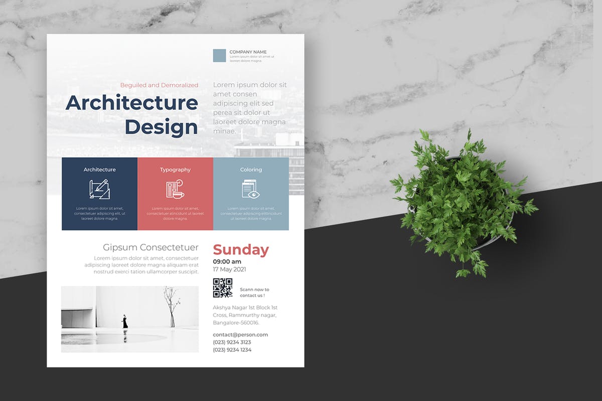 企业宣传企业活动海报设计模板 Clean & Minimal Business Event Flyer