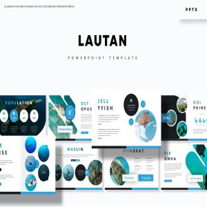 海底世界/海洋主题PPT模板下载 Lautan – Powerpoint Template