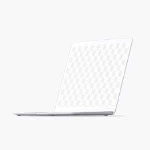 MacBook超极本电脑UI设计屏幕预览效果右前视图样机 Clay MacBook Mockup, Front Right View插图2